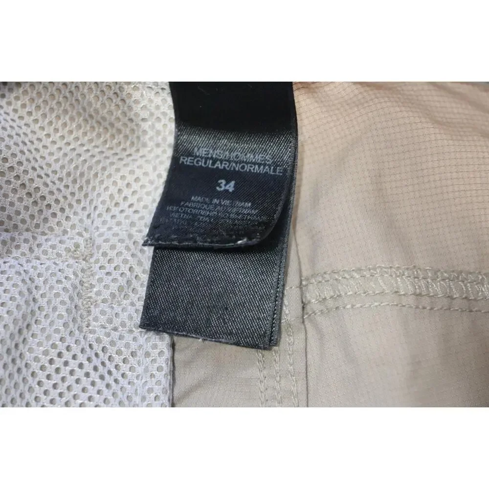 The‎ North Face Cargo Shorts Nylon Beige Fishing Hiking Mens Size 34